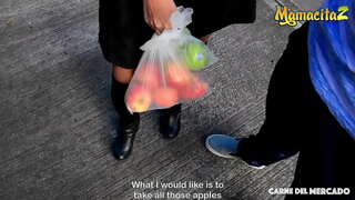 CARNE DEL MERCADO - Luna Castillo - Sexy Colombiana Blows And Fucks Hard With Alex Moreno